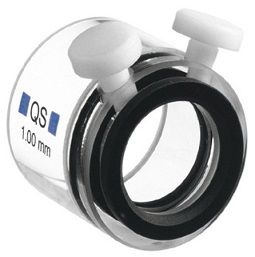Hellma Cylinder Cell, Type 121.000-QS, HP Quartz Glass, WL 200-2500 nm, Pathlength 1 mm, 2 PTFE Stopper, 280 μl