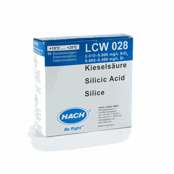 Hach Lange Kieselsäure Pipettier-Test 0,8-100 mg/L SiO2, 50 Bestimmungen/Pkg