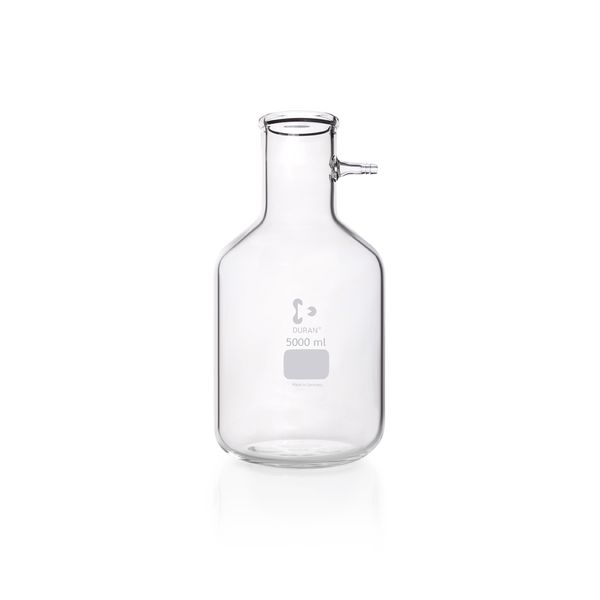 Duran Group Filtering flask, Duran, glass, 5000 ml, flask form, glass hose con.