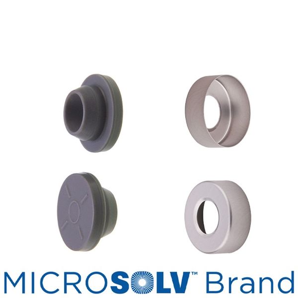Microsolv Headspace Crimp Cap 20 mm, with Gray Butyl Rub Stopper, 100 pc/PAK