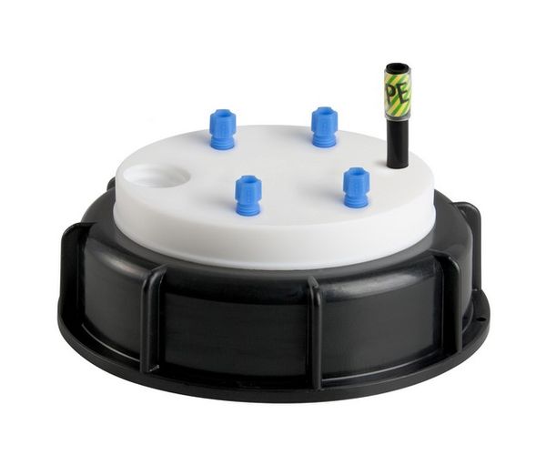 SCAT SafetyWasteCap, S90, 4x 3,2 mm, Erdungsanschluss + Anschluss für Abluftfilter