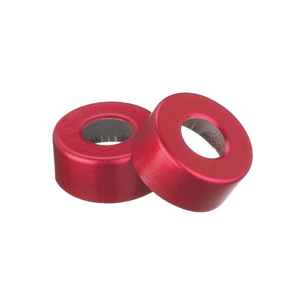 DWK Wheaton Aluminum cap, red, open top, without insert, 13 mm OD, 1000 pc/PAK