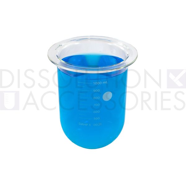 Dissolution Accessories Vessel, Boro 3.3, clear, 1000 ml, high Precision, Distek