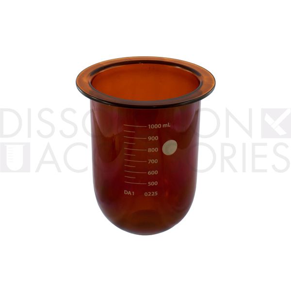 Dissolution Accessories Vessel, Boro 3.3, amber, 1000 ml, Distek