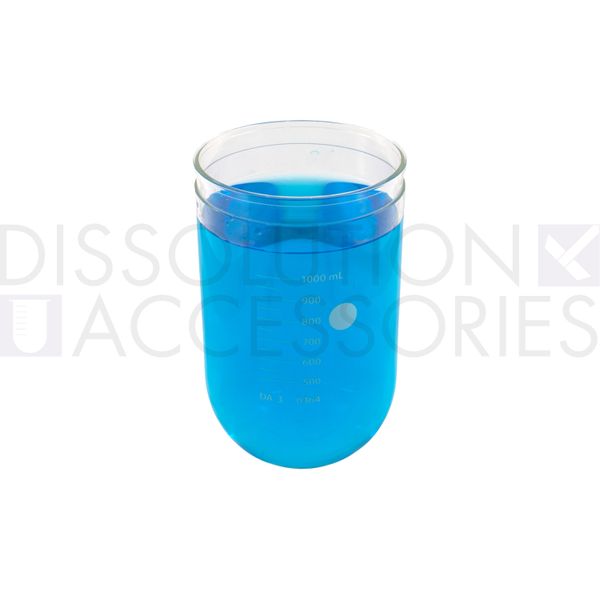 Dissolution Accessories Vessel, Boro 3.3, clear, 1000 ml, TruCenter Agilent