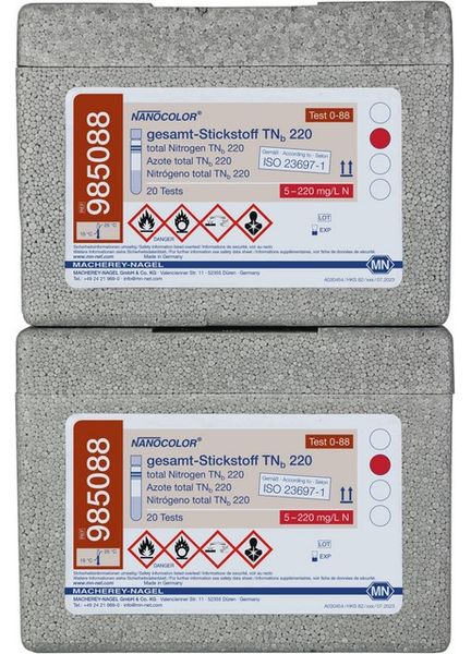 Macherey-Nagel Rundküvettentest NANOCOLOR gesamt-Stickstoff TNb 220, 220 5-220 mg/l N Rundküvetten