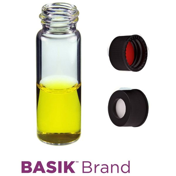 Microsolv EPP Vial, clear, 4 ml, Screw Cap black with Sil/PTFE Septa, 100 pc/PAK