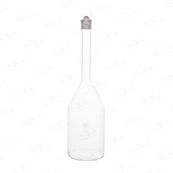 QLA 1000mL Messkolben mit rundem Boden, Klasse A, kalibriert auf 37°C