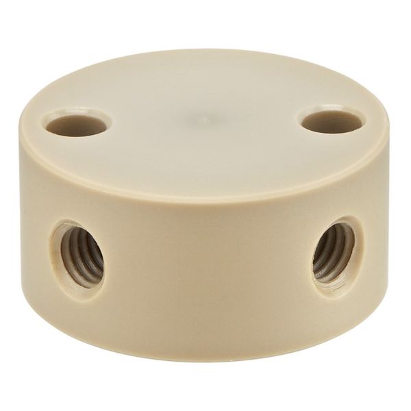 Microsolv T-Connector, PEEK, Low Pressure, 10-32 Screw Thread, Bore 0,75 mm, round, internal X Flow Pattern, 5 pc/PAK