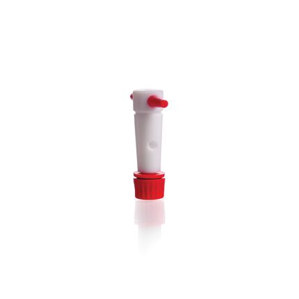 Duran Group PTFE-keys with thread, bore 2.5 mm, NS 14.5 and 3 part retaining device, 50 pc/PAK