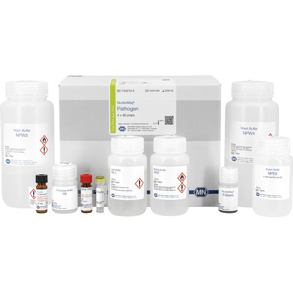 Macherey-Nagel NucleoMag Pathogen, 4x 96 Präps für die Isolierung von viraler RNA/DNA und bakterieller DNA aus klinischen Proben