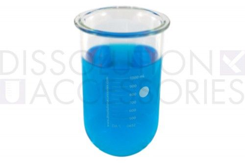 Dissolution Accessories Gefäß, Boro 3.3, klar, 1000 ml, PTFE beschichtet, Sotax