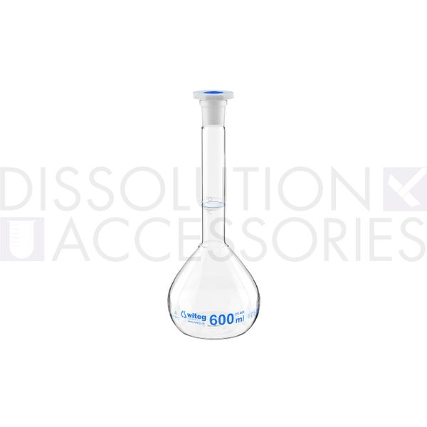 Dissolution Accessories Volumetrischer Glaskolben, Boro 3.3, Klasse A, braun, 500 ml, kalibriert bei 37°C, Tc/Td