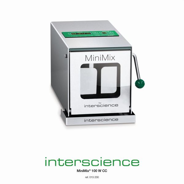 Interscience Homogenisator MiniMix 100 W CC, Window door, variable speed