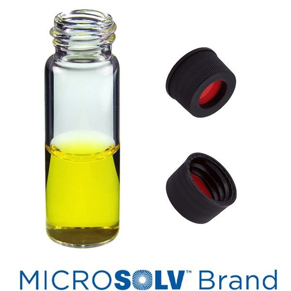Microsolv EPP Vial, clear, 4 ml, Screw Cap black with PTFE/SIL/PTFE Septa, 100 pc/PAK