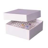 Product Image of ratiolab® Cryo-Boxes, cardboard, plastic coated, white, 133 x 133 x 50 mm, 10 pc/PAK