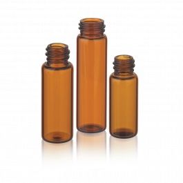 DWK Wheaton 20 ml Fläschchen in Lab File, braun, ohne Kappe, 200 St/Pkg