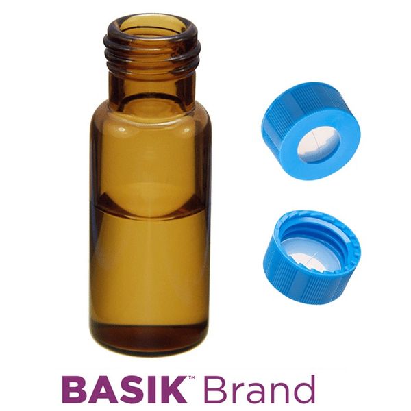 Microsolv EPP Vial, PP amber, 2 ml, Screw Cap blue with AQR Sil/PTFE Septa slit, Project Triage, 100 pc/PAK