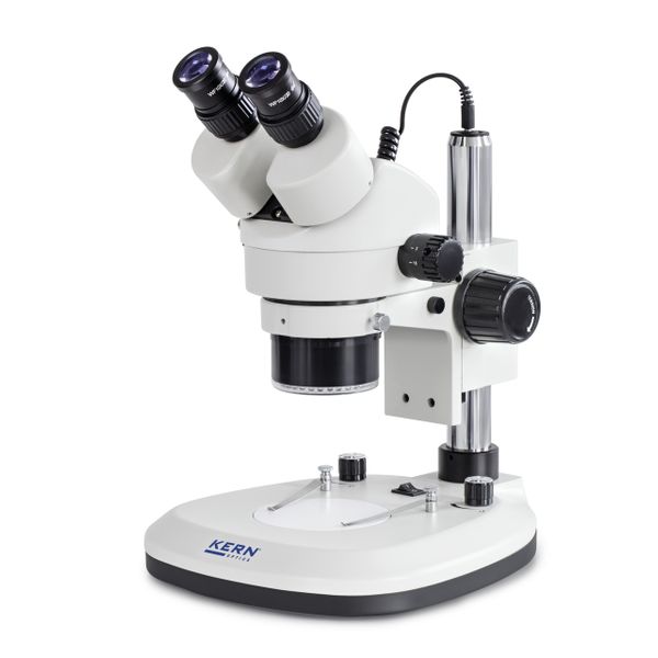 Kern OZL 465 Stereo-Zoom Mikroskop Binokular (mit Ringbel.), Greenough, 0,7-4,5x, HWF10x20, 3W LED