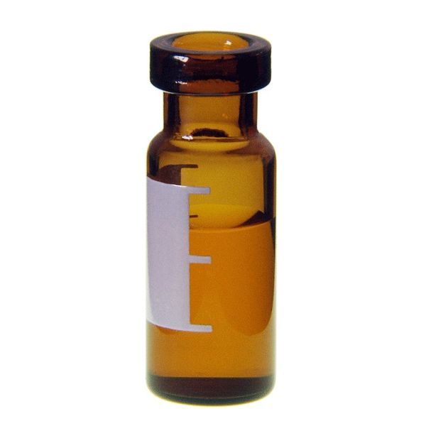 Microsolv Serum Vial amber, 2 ml, Crimp Top 11 mm, Write-on Patch, deactivated, 100 pc/PAK