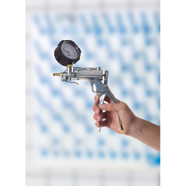 Bürkle VacuMan Druck - u. Vakuumpumpe, mit Manometer, Alu