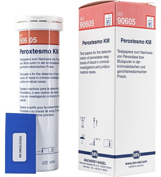 Macherey-Nagel Qualitatives Testpapier Peroxtesmo KM für Blutspuren (Peroxidase), 25 Tests/pk