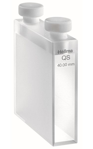 Hellma Makro-Küvette, Typ 110-QS, HP Quarzglas, WL 200-2500 nm, Schichtdicke 40 mm, 2 PTFE-Stopfen, 14.000 μl
