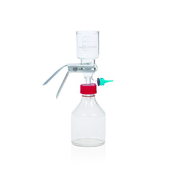 DWK Wheaton 47 mm Vakuum-Filtrationseinheit mit Filterhalter, Edelstahl und 1-Liter-Reservoir