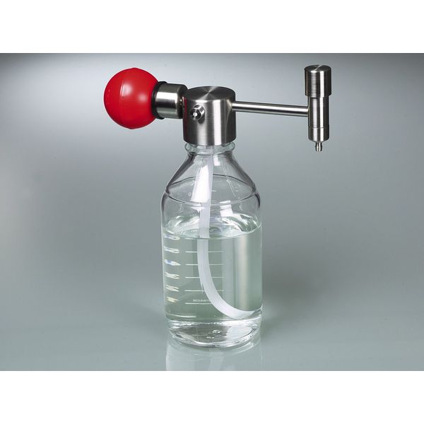Bürkle Lösemittelpumpe Mini, 1,8 l/min, Anschluss GL45, Edelstahl/PTFE, Gewinde Gl 45