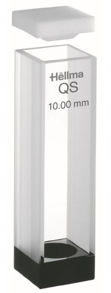 Hellma Macro Cell, Type 109-QS, HP Quartz Glass, WL 200-2500 nm, Pathlength 10 mm, magnetic stirrer, PTFE lid, 3,500 μl