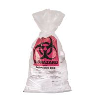Product Image of ratiolab® Waste Disposal Bags, BIOHAZARD,with indicator field, 110 l, 700 x 1100, 75 pc/PAK, 700 x 1100 x 0.05 mm