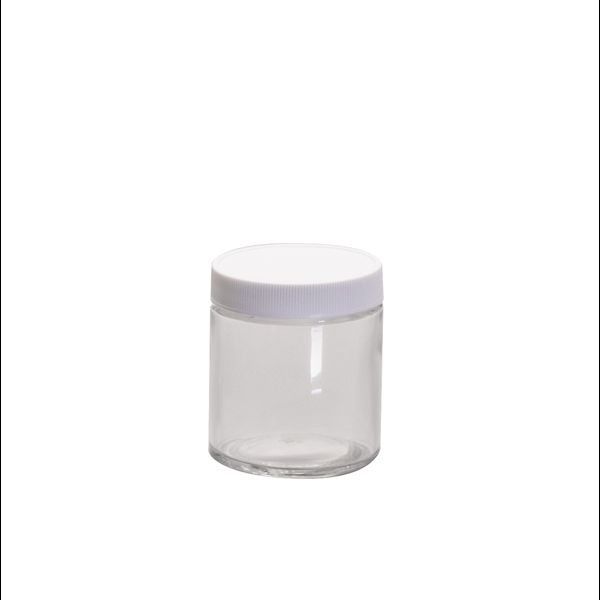 4OZ CLEAR GLASS JARS - FIT ANY 58/400 JAR