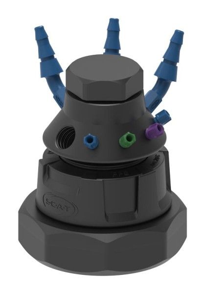 SCAT Safety Waste Cap LISA, V3.0, S70/71, PTFE-EL, inklusive Blindstopfen