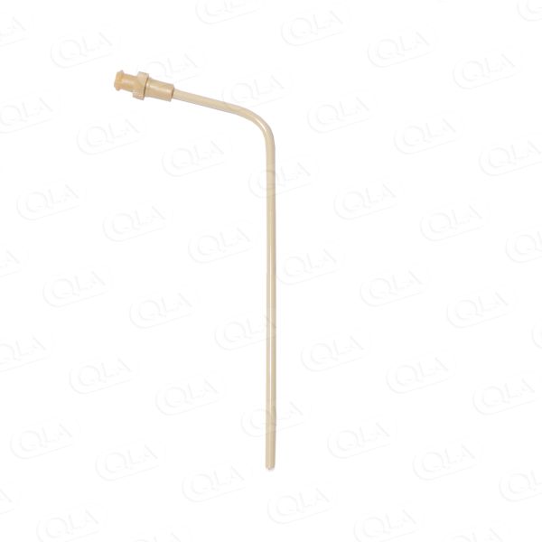 QLA 4.75 inch (120mm) Bent PEEK 1/8 inch (3.2mm) OD Cannula with PEEK Luer Lock & PTFE sleeve for full flow/QLA inch01 inch style filters