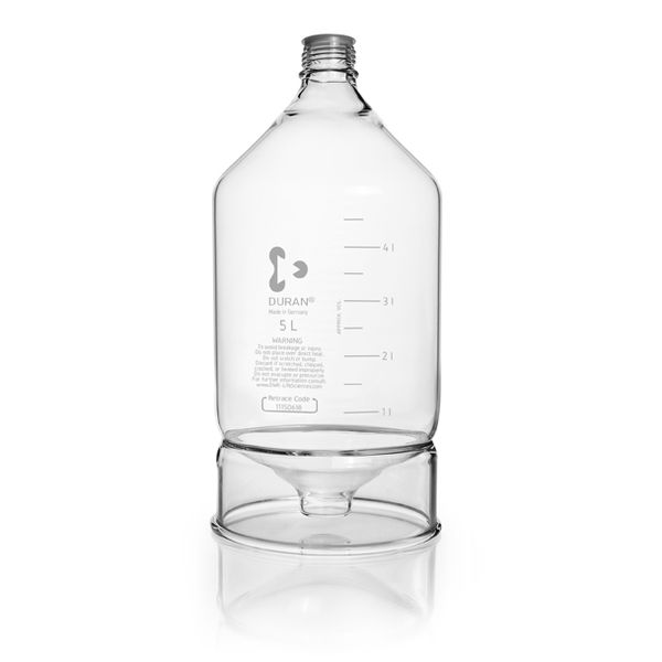 Duran Group DURAN HPLC reservoir bottle, clear, conical base, GL 45, 5000 ml