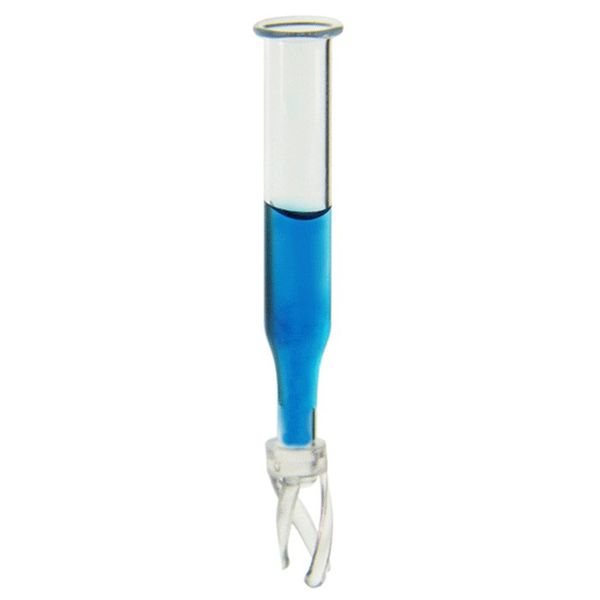 Microsolv Micro Inserts 300 μl fill volume, clear glass, conical point, 6 x 38 mm OD, with spring, for use in 4ml autosampler vials, 100 pc/PAK