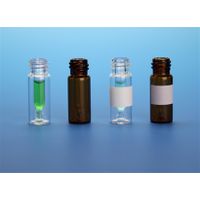 Product Image of 300 µl Amber Interlocked Vial with Insert, 12x32 mm 10-425 mm Thread with White Marking Spot, 100 pc/PAK