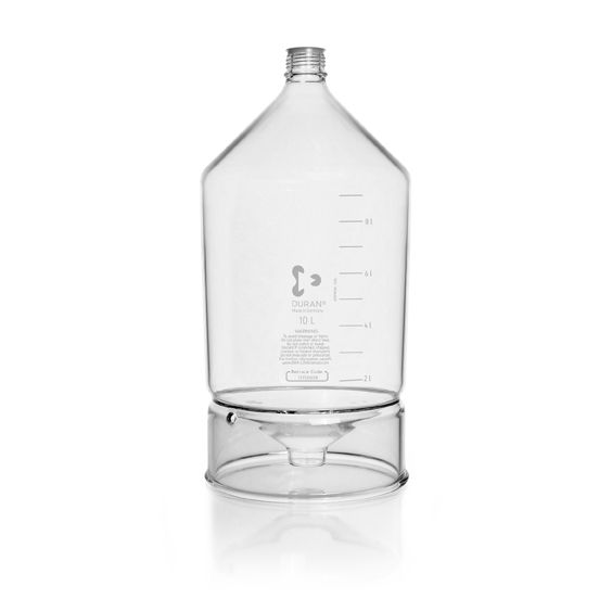 Duran Group DURAN HPLC reservoir bottle, clear, conical base, GL 45, 10000 ml