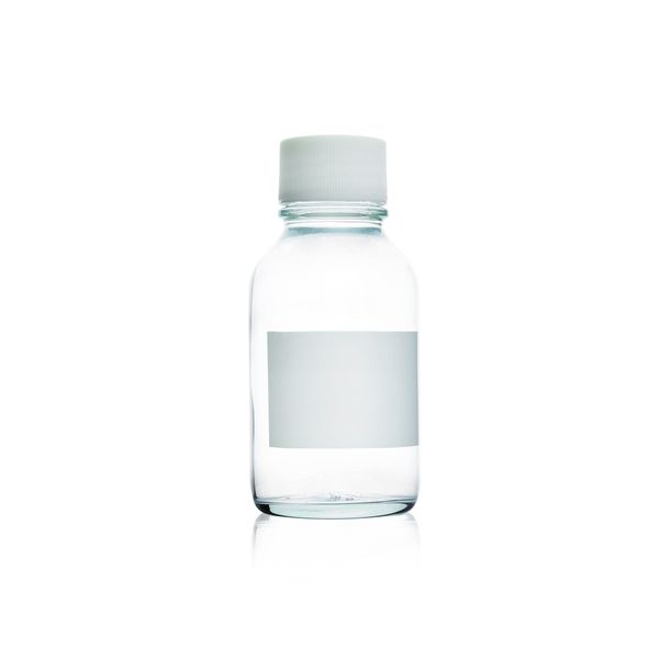 DWK Wheaton Reagenzflasche, 250ml, klar, Boro, Schraubkappe, PP, weiß, 33-430 mit PTFE-Einlage, 6 St/Pkg