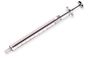 Hamilton 100 μl, Modell 1710 LT Spritze, ohne Nadel, max. Druck 1000 psig (68.9 bar), max. Temperatur 50°C/122°F, mit Kalibrierzertifikat