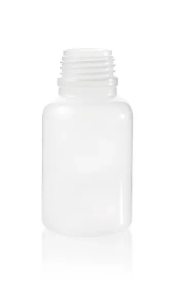 Brand GmbH & Co. KG Bottle, 2000 ml, PE-LD, wide neck GL 65, white, without cap 129214, 25 pc/PAK