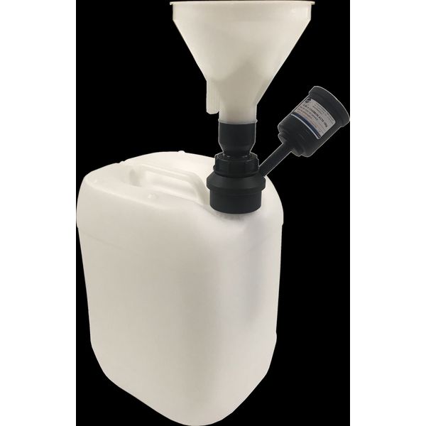 A.I.T. France Smart Waste Cap Funnel, ball valve and 1 charcoal cartridge filter adapter for can S55, old number: AIET55-XXL-C
