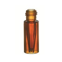 Product Image of ND9 TPX Short Thread Vial, 32x11,6mm, amber, with integrated 0,2ml Glass Micro-Insert, 10 x 100 pc