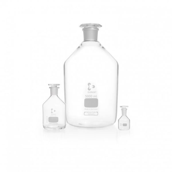 Duran Group Enghalsflasche, Klarglas, NS 60/46, 10000 ml, mit Glas-Stopfen