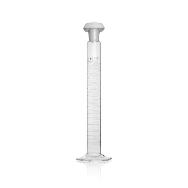 Duran Group DURAN Mischzylinder, Sechskantfuss, Kl. A, mit Chargenzertifikat, blaue Skala, NS 24/29, 100 ml, 2 St/Pkg, Hauptpunkteringteilung, 