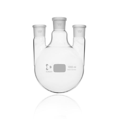 Duran Group Round bottom flask, three necks, glass, SJ 29/32, SJ 29/32, 1000 ml