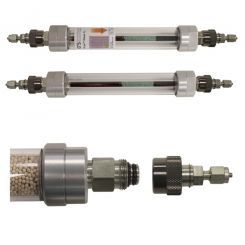 Chromatography Research Supplies ZPure Glass PolyGas II purifier, 1/4'', stainless steel quick connect fittings