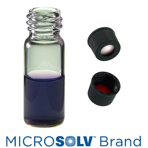 Microsolv EPP Vial, clear, 2 ml, Wide Mouth, Screw Caps with Sil/PTFE Septa, 100 pc/PAK