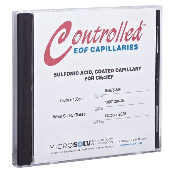 Microsolv Capillary, Controlled, Medium Flow, 75μm ID by 1 meter, 1 pc/PAK