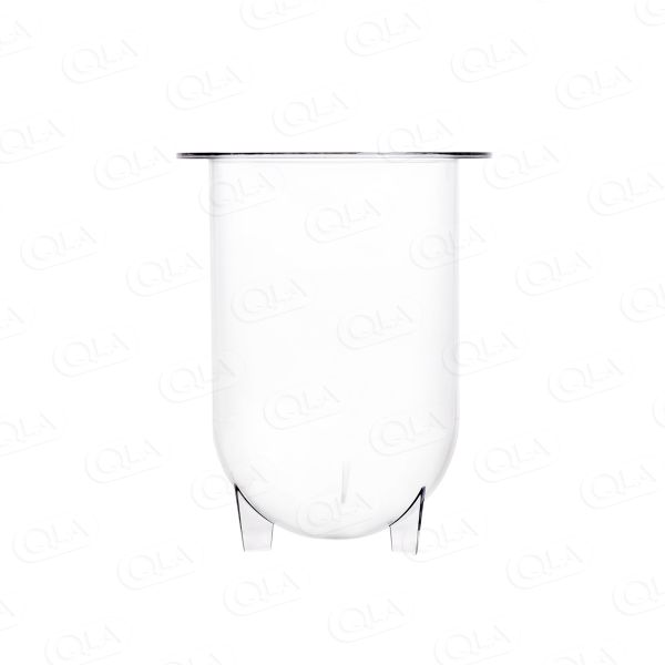 QLA 1000mL Clear Plastic Footed Vessel for Agilent/VanKel/Varian